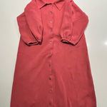 ZARA Women Small Balloon Sleeve Knit Puff Sleeve Mini Dress Shirt Rose Pink Photo 0