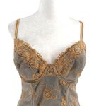 Victoria's Secret Vintage 90s  Regal Royal Gold Rose Corset Bustier Bra 36C RARE Photo 2