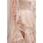 Vintage 60's 70's Victorian Lace Prairie Cottage Wedding Gown Dress High Neck Size undefined Photo 3
