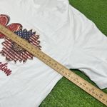 Vintage Graphic Tee XL Sunflower Cross‎ Shirt USA Faith Love Freedom NWOT 1980s White Photo 3