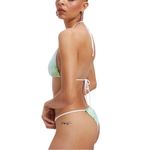 Good American  Green White‎ Tie-Dye String Triangle Bikini Set Size 2 Medium New Photo 10