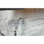 NEW Parker & Rowe White Capri Jeans Pull On Elastic Waist Rhinestone Fringe XL Photo 8
