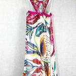 PatBo Flora Halterneck Summer Beach Midi Dress Size Medium White Photo 1