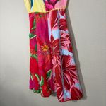 Farm Rio Mixed Garden Dress Floral Patch Linen Midi Sz XS Boho Beachy Wedding Photo 3