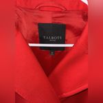 Talbots  Red Wool Pea Coat Size 12 p  Gold Buttons Double Breasted Vintage Jacket Photo 3
