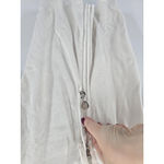 Guess  Womens White Hooded Short Sleeve Zip Up Sweater Knit Top Charm Zip Medium Photo 1