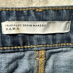 ZARA Womens Blue Jean Denim Trafaluc Pockets Distressed Mini Skirt Size Small 26 Photo 1