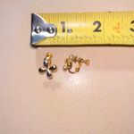 Vintage Signed Napier Silver & Gold Screw Back Earrings Photo 3