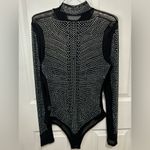Black and White Studded Bodysuit Size XL Photo 2