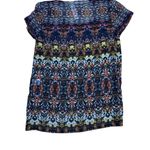 LA Made  Womens Size Small Multicolor Short Sleeve Scoop Neck Pullover Tunic Top Photo 2