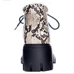 Dirty Laundry NO DOUBT faux leather snake embossed combat boots goth Photo 3
