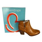 Baretraps  boots Chestnut Braided Ankle Booties Block Heel Size 9.5 Photo 2