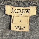 J.Crew  Long Sleeve Denim V-Neck Dress with Tie Size Small. Knee Length Photo 4