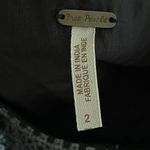 Free People  Black Sleeveless Tunic Dress Silver Sequins Embroidered Scoop Neck 2 Photo 9