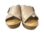 Born Womens Curstyn Wedge Sandals Sz 7 Platform Tan Leather Slides Shoes D89602 Photo 6