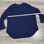 Old Navy  Women Blue Relaxed Buttoned Long Sleeve Blouse Mandarin Collar Size XXL Photo 9