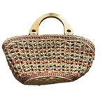 Topshop Colorful straw beach bag, 16" x 15" Photo 1