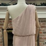 Adrianna Papell long nude/blush formal dress with silvertone hardware / 12 / NWT Photo 8