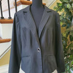 Lane Bryant  Blazer Plus Size 18 Tailored Stretch Black Pinstripe Jacket Photo 0