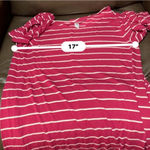 Old Navy  Fit & Flare Dress - Women's L - Maroon Striped Photo 3