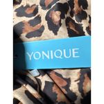 YONIQUE Leopard Plunge V Neck One Piece Swimsuit Women's Size 22W Brown Photo 4