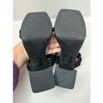 Anne Klein Sandals Womens Size 5.5 Black Braided Double Strap Slip On Heels Photo 7