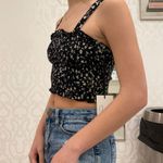 Japna Floral Smocked Cropped Tank Top Photo 2