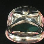 Sterling Silver Vintage BARSE Turquoise  Scroll Overlay Cocktail Ring Photo 7