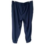 ANYBODY LOUNGE Cozy Knit Split Cuff Jogger Pants Size Large Navy Blue Photo 2