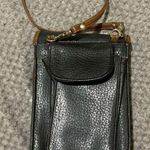 Black crossbody bag with removable/adjustable brown strap GUC Photo 9