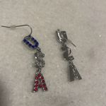 Oh my stars! USA Drop Earrings red white blue Americana patriotic jewelry new OS Photo 5