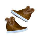 Jessica Carlyle Suede Fur Trim Sneaker Booties Photo 2