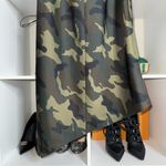 Alice + Olivia  Maeve Silk Camo Asymmetric Midi Slip Skirt Photo 7