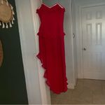 Amanda Uprichard  Anessa Gown strapless midi dress high low hem size medium Photo 8