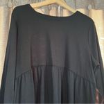 Sonoma  Black Maternity Drapey Empire Waist Long Sleeve Shirt Size Large Photo 2