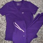 FIGS Scrub Set Ultra Violet XS/T Yola Skinny  Pants And Size Small Catarina Top Photo 0