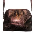 Michael Kors  Adele Dome Embossed Leather Crossbody Bag in Merlot Color Photo 5