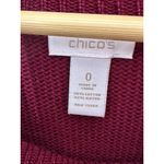 Chico's Maroon Long Sleeve Cowl Neck Sweater Women's Size Small 4 Photo 3