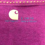 Carhartt Long Sleeve Rounded V-neck Wine Red Tee Top Size L (12-14) Photo 9