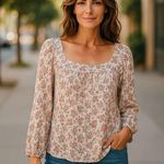 Angels Floral Cottagecore Garden Girl Romantic Gauzy Womens Flowy Top Large Pink Photo 13