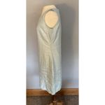 Old Navy VTG  100% Linen Dress Sz 4 Pale Green Knee Length Embroidered Lined Photo 5