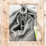 Badgley Mischka NWT  Wrapped Frame Clutch Vegan Faux Leather Grey Photo 3