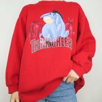 Disney Vintage 90s Eeyore Think Cheery Red Sweatshirt Photo 1