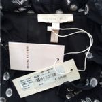 Rebecca Taylor Silk Blend Black and Silver Blouse Photo 7