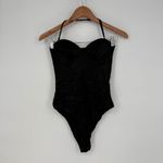 ZARA  Black Satin Bustier Bodysuit Halter Neck Corset Style XS Photo 1
