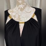 Michael Kors Michael  Black Gold Chain Keyhole Blouse Women’s Plus 2X NWT Photo 3