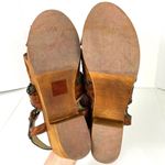 Patricia Nash Viola Brown Floral Printed Leather Wood Block Heel Sandals Sz 10 Photo 7