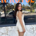 Urban Outfitters UO cream cross back romper Photo 2