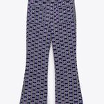 ZARA Geometric Print Crop Flare Pants Photo 3