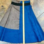 New! NWT Tao Wei Mi Meng Color Block Patchwork Skirt Large Blue Photo 3